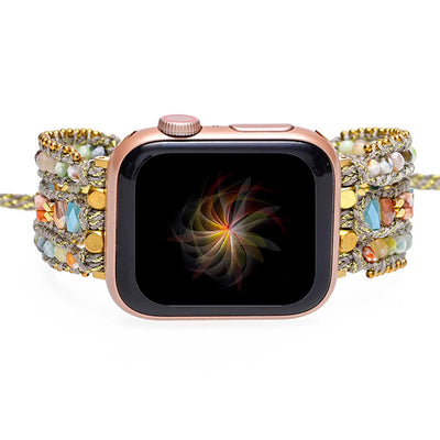 Olivenorma White Agate Hematite Apple Watch Strap Wrap Bracelet