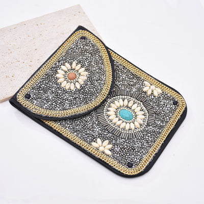 Olivenorma Turquoise Rice Beads Mobile Phone Bag