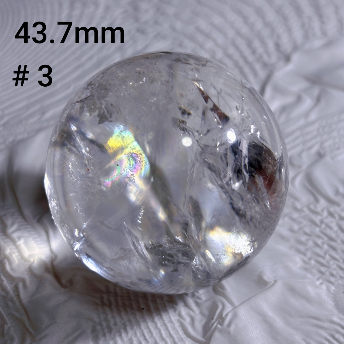 Olivenorma Natural High Frequency Clear Crystal Polished Crystal Ball