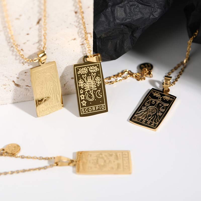 Olivenorma Gold Filled Chain Zodiac Necklace