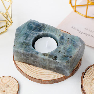 Olivenorma Natural Healing Crystal Candle Holder