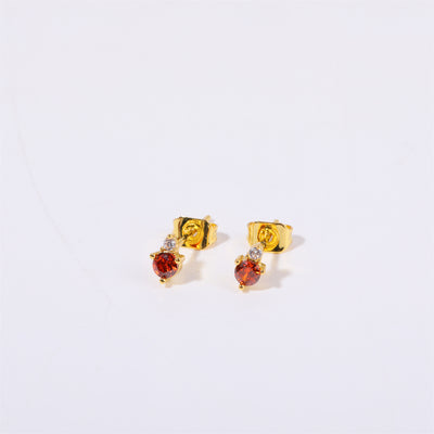 Olivenorma Raindrop Birthstone Stud Earrings