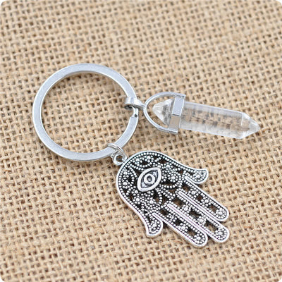 Olivenorma Inspiring Hamsa Hand Crystal Keychain