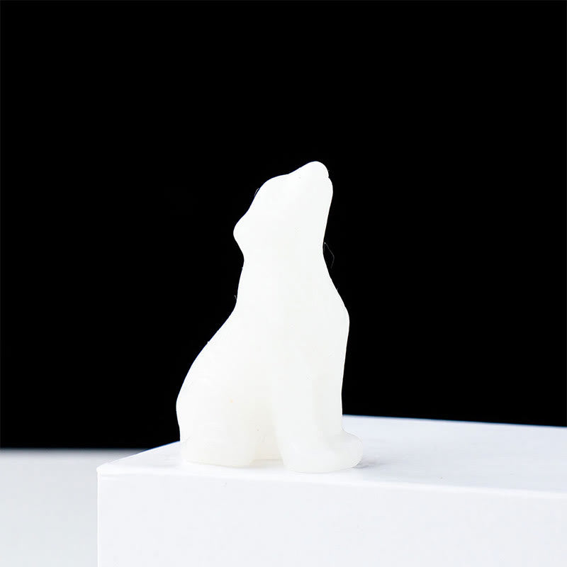 Olivenorma Natural Crystal Little Wolf Boy Gemstone Decoration - image 5