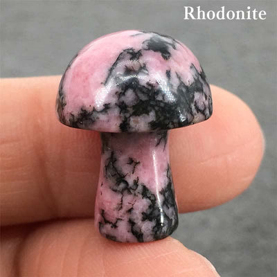 Olivenorma Natural Crystal Mini Mushroom Decoration