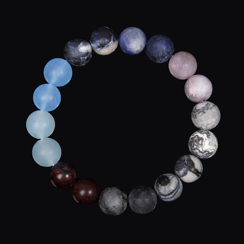 Olivenorma Frosted Natural 10mm Beads Planet Bracelet