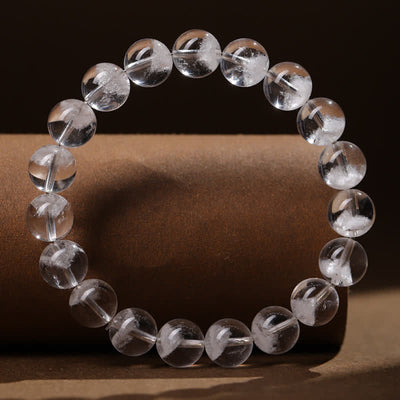 Olivenorma 7-19mm White Phantom Quartz Beaded Bracelet