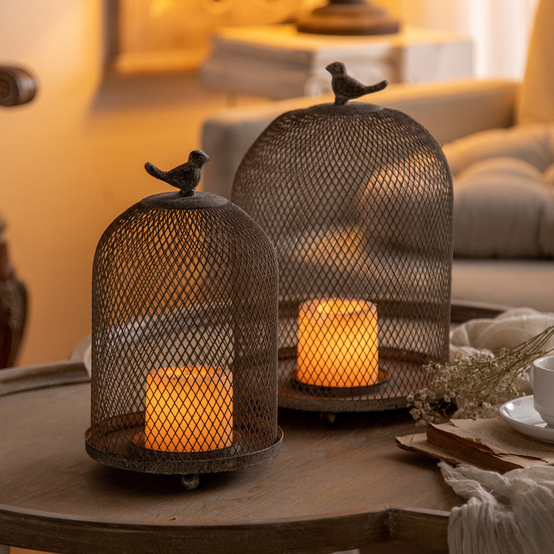 Olivenorma Classical Iron Birdcage Decorative Candle Holder