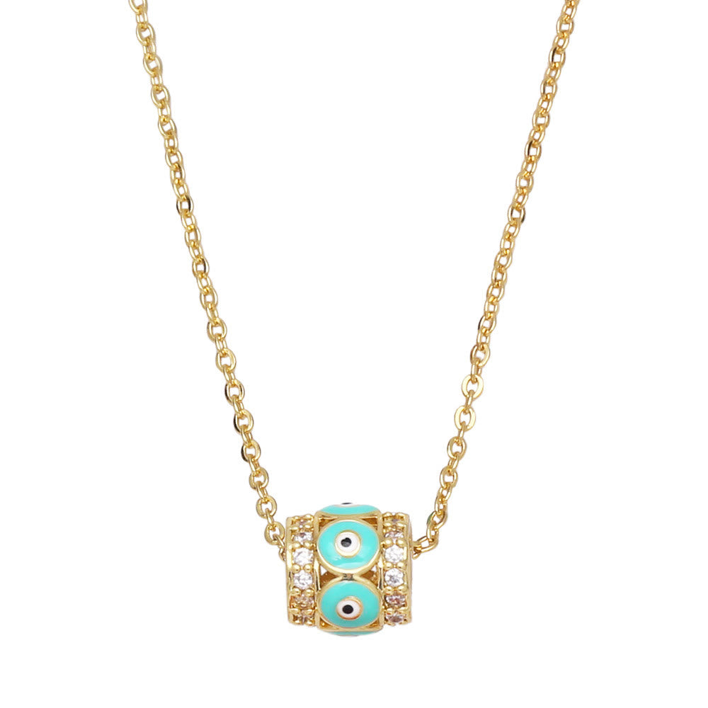 Olivenorma Turkish Evil Eye Hip Hop Pendant Necklace