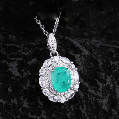 Olivenorma Flowers Paraiba Tourmaline Jewelry Set