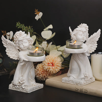 Olivenorma Resin Angel Desktop Ornaments Candle Holder