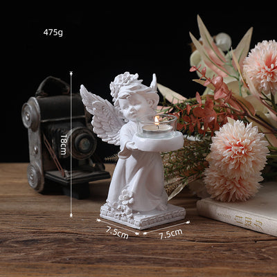 Olivenorma Resin Angel Desktop Ornaments Candle Holder