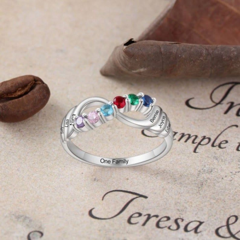 Olivenorma 12 Color Birthstone Lucky Ring