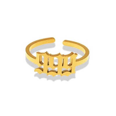 Angel Number Minimalist Lucky Ring