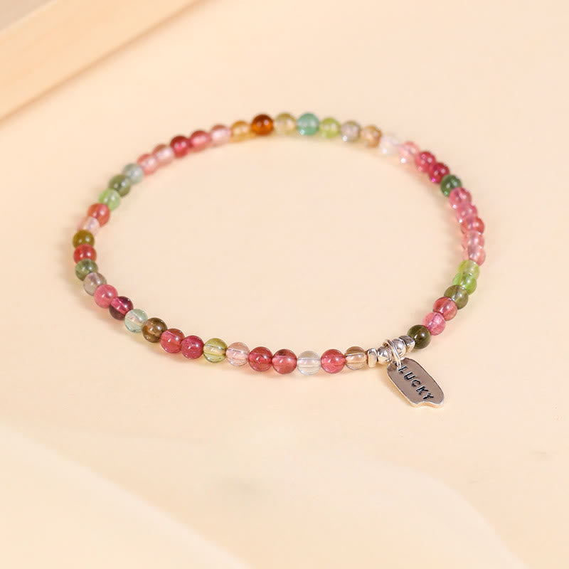 Olivenorma Natural Tourmaline 3cm Beaded Lucky Bracelet