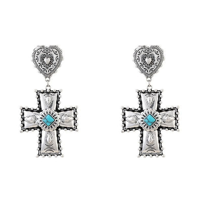 Olivenorma Love Cross Antique Silver Design Alloy Jewelry Set