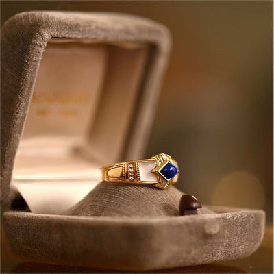 Olivenorma Rhombus Lapis Lazuli Ring