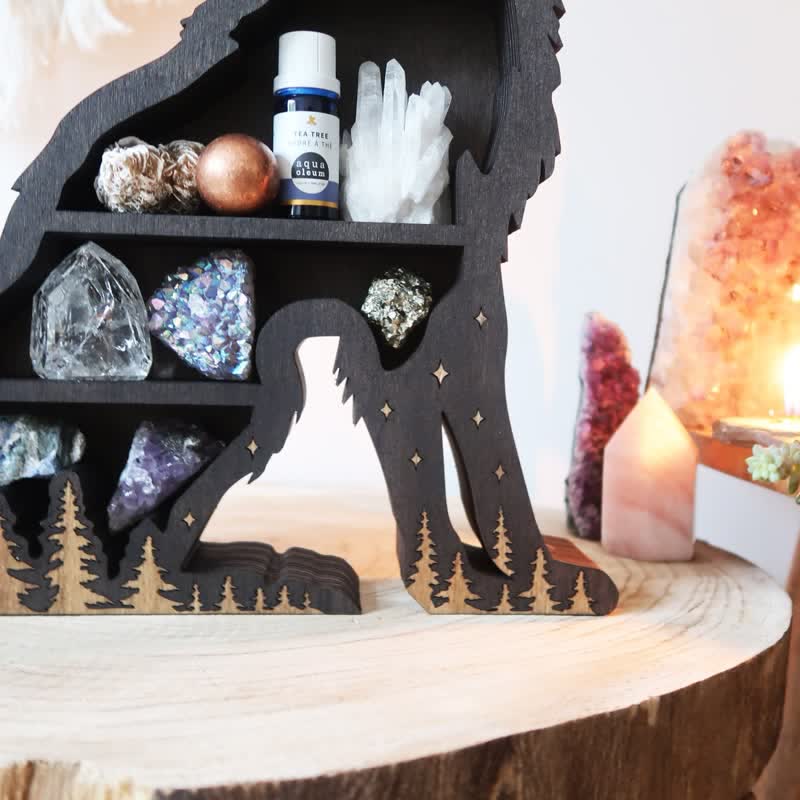 Olivenorma Handmade Wolf Crystal Shelf