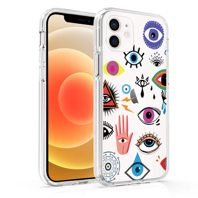 Olivenorma iPhone 13/14/15 Funny Evil Eye Clear Phone Case