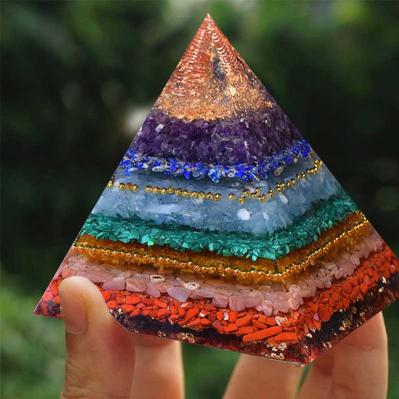 Olivenorma Natural Chakra Balance Orgone Pyramid