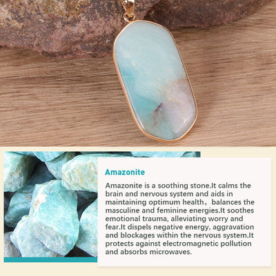 Olivenorma Natural Crystal Stone Necklace