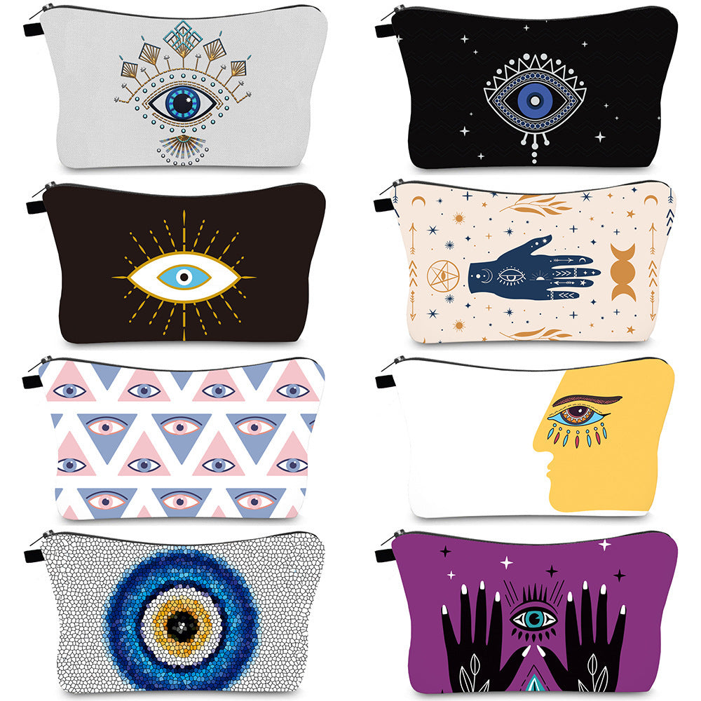 Olivenorma Evil Eye Hamsa Symbol Makeup Cosmetic Bag