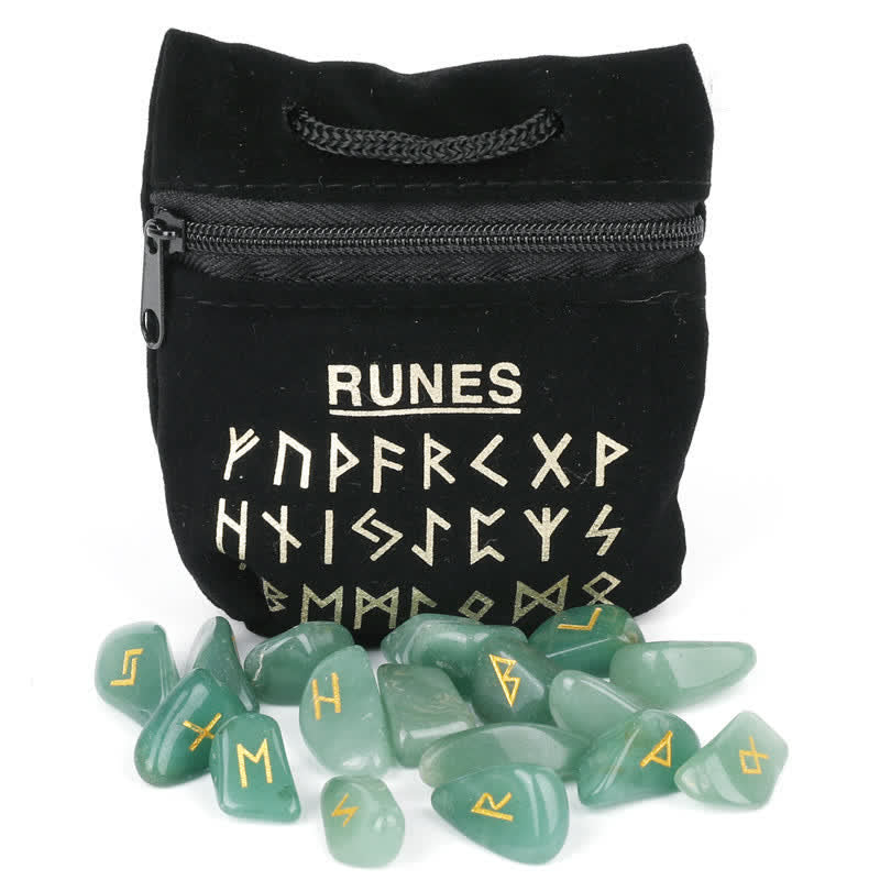 Olivenorma Rune Alphabet Carved Graphic Stone Balance Gemstone Decoration