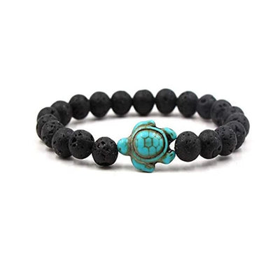 Olivenorma "Sense of Flow" - Natural Stone Turquoise Turtle Simple Bracelet