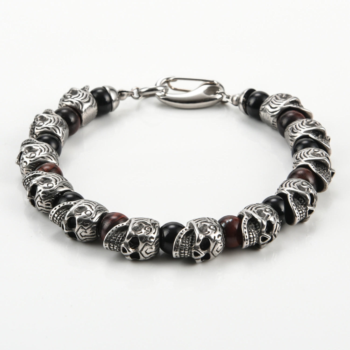 Olivenorma Natural Tiger Eye Handmade Stainless Steel Bracelet