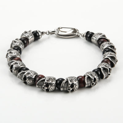 Olivenorma Natural Tiger Eye Handmade Stainless Steel Bracelet