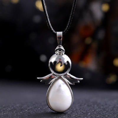 Olivenorma Angel Wing Crystal Drop Pendant Necklace