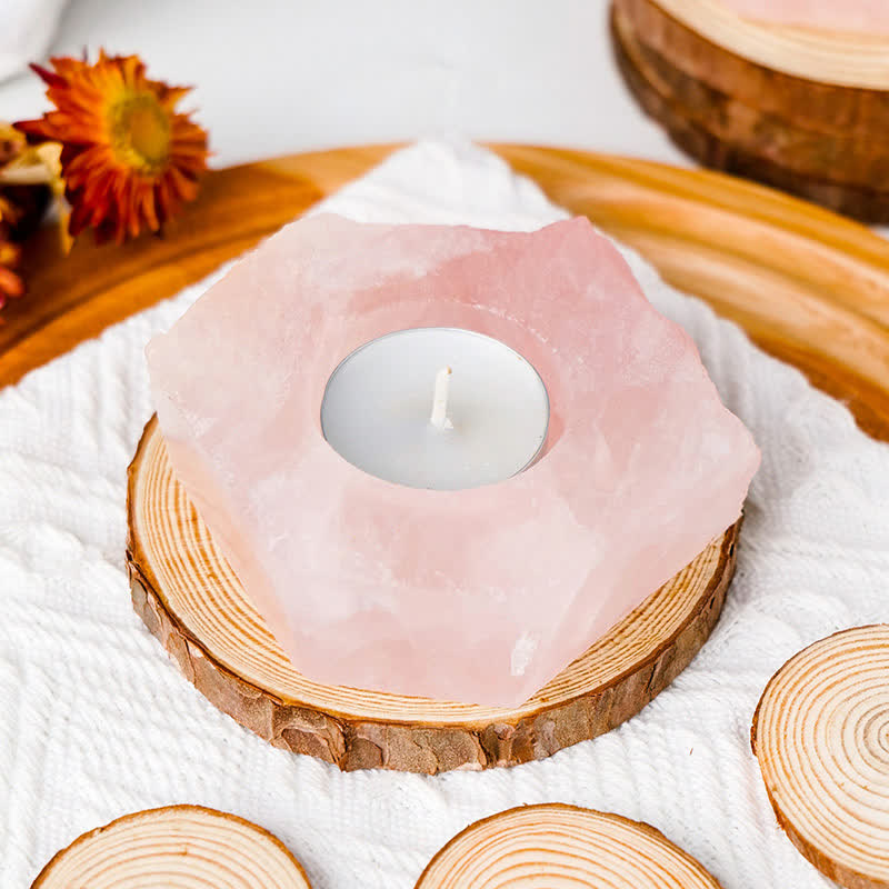 Olivenorma Natural Healing Crystal Candle Holder