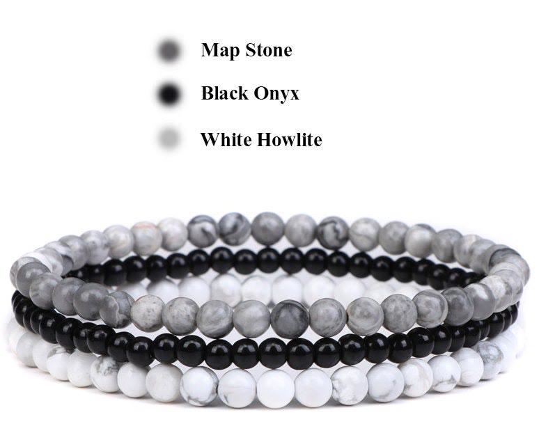 Olivenorma Protection From Negative Energies Map Stone Bracelet