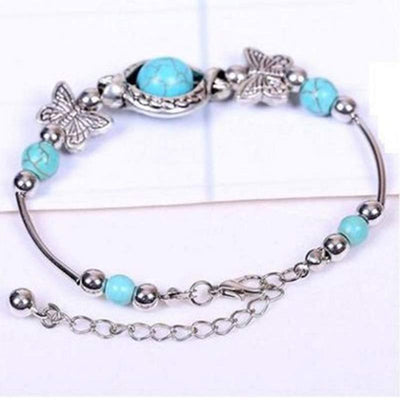 Olivenorma Turquoise Sphere Butterfly Bracelet