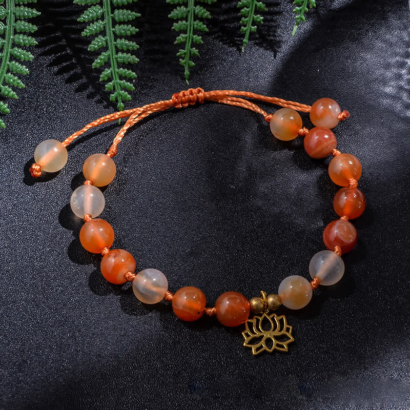 Olivenorma 108 Carnelian Mala Beads Bracelet Necklace Set