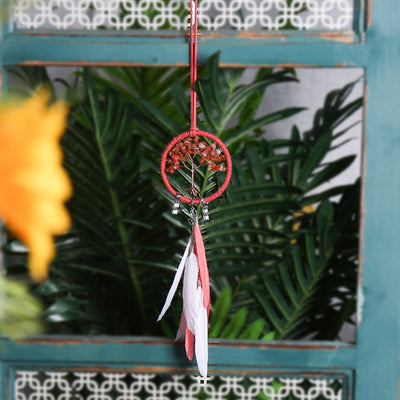 Olivenorma Tree of Life Gemstone Dream Catcher Hanging Ornament