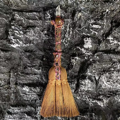 Olivenorma Crystal Broom Ritual Witch Ornamet