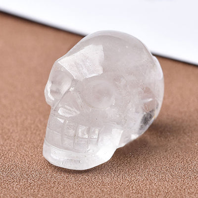 Olivenorma Crystal Engraved Skull Crafts Gemstone Decoration