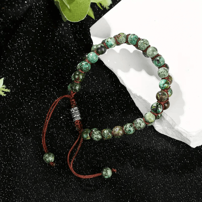 Olivenorma African Turquoise Braided Rope Bracelet