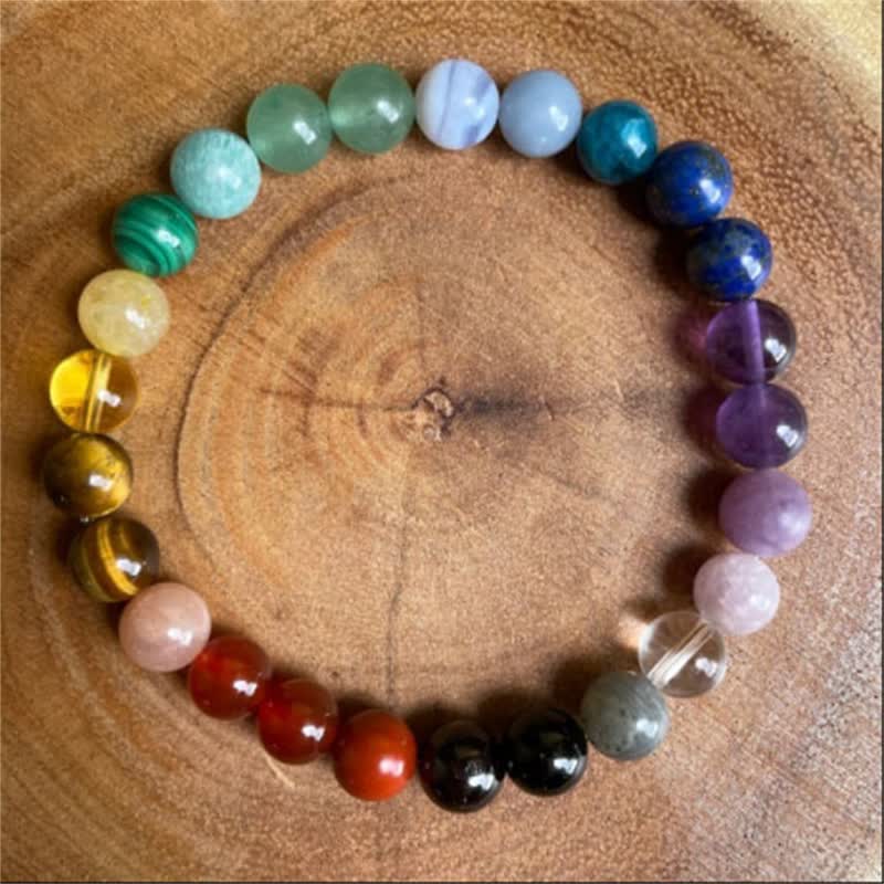 Olivenorma 7 Chakras Natural Stone Beads Bracelet