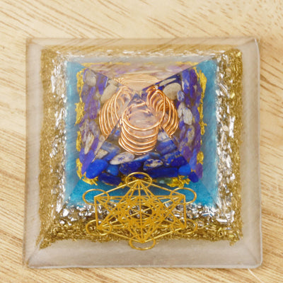 Olivenorma Lapis Lazuli Metatron's Cube Orgone Pyramid