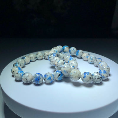 Olivenorma Natural Azurite 11mm Beads Energy Stone Bracelet