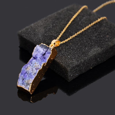 Olivenorma Natural Crystal Stone Necklace