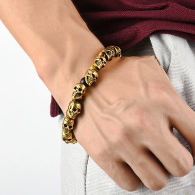 Olivenorma Natural Tiger Eye Handmade Stainless Steel Bracelet