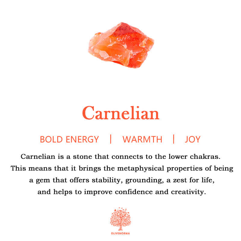 Olivenorma Carnelian Hexagonal Prism Bullet Head Crystal Necklace