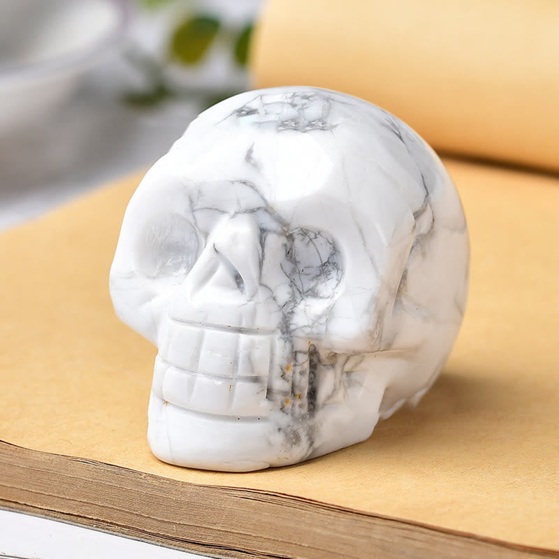 Olivenorma Crystal Engraved Skull Crafts Gemstone Decoration