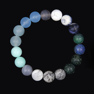 Olivenorma Frosted Natural 10mm Beads Planet Bracelet