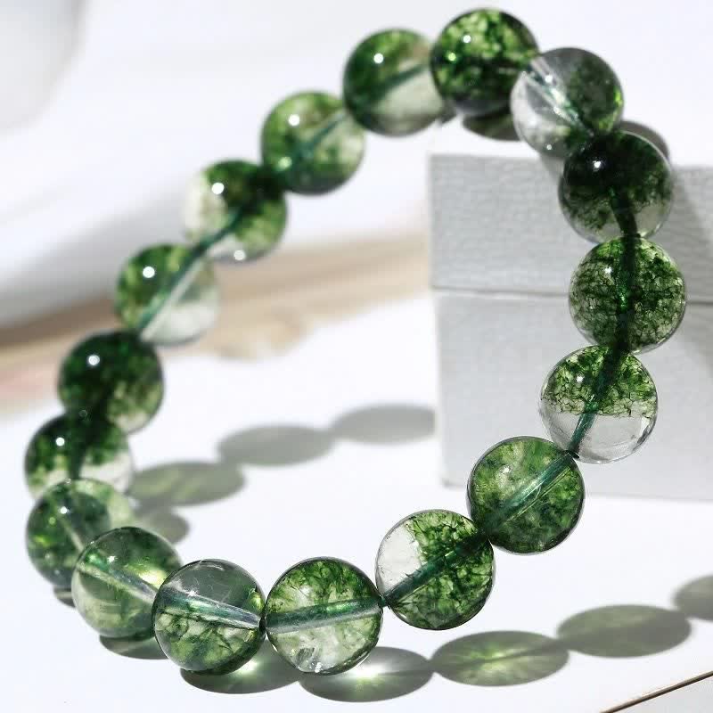 Olivenorma 6-14mm Green Phantom Quartz Beaded Bracelet