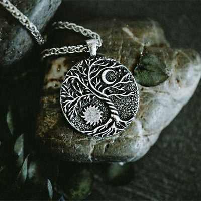 Olivenorma "Riding with the Stars" - Tree of Life with Sun and Moon Necklace