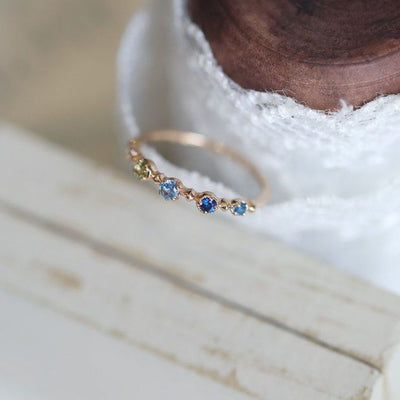 Olivenorma "Summer Lake" Blue Topaz Adjustable Ring